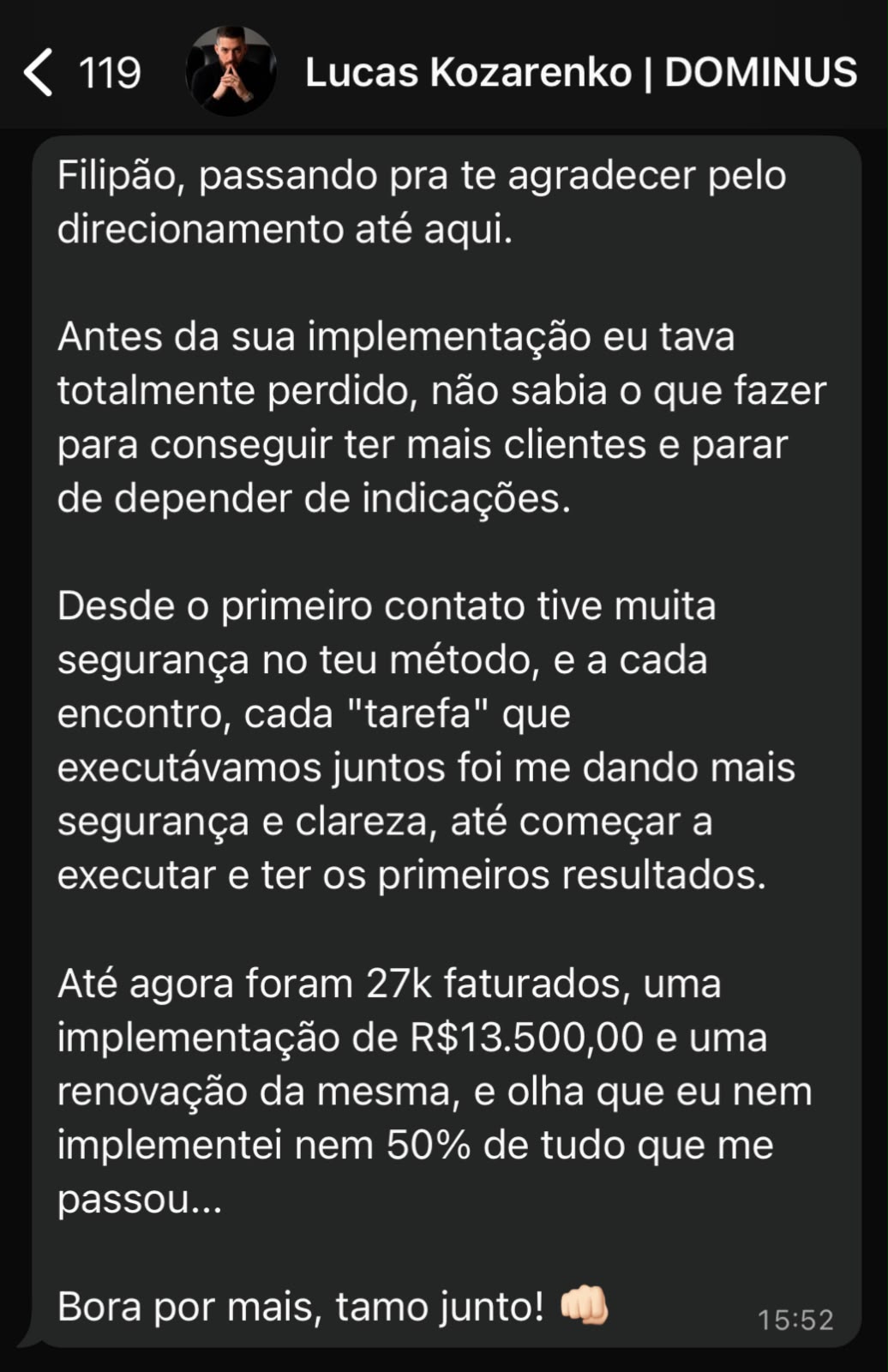 Depoimento do Lucas
